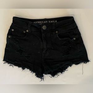 American Eagle Hi-Rise Festival Distressed Jean Shorts | Size: 00